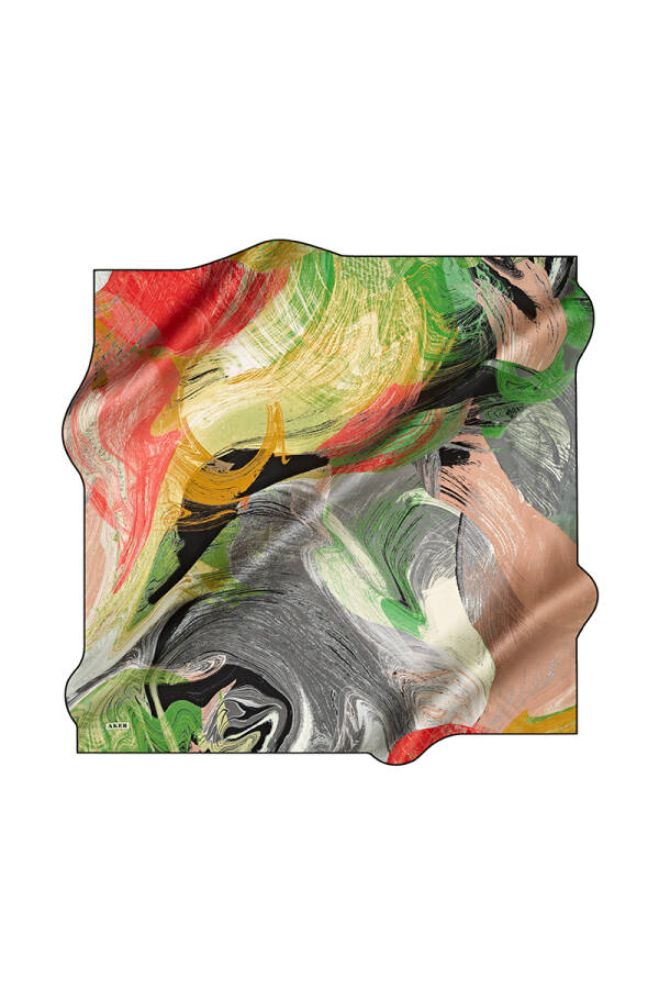 Fırça Desenli 90X90 İpek Tivil - 1