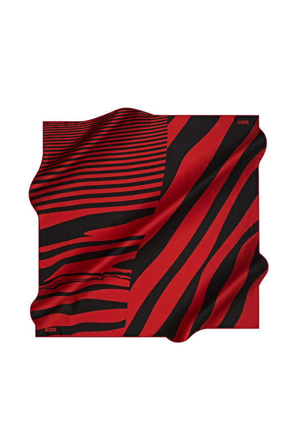 Geometrik Desenli 90X90 İpek Tivil - 1
