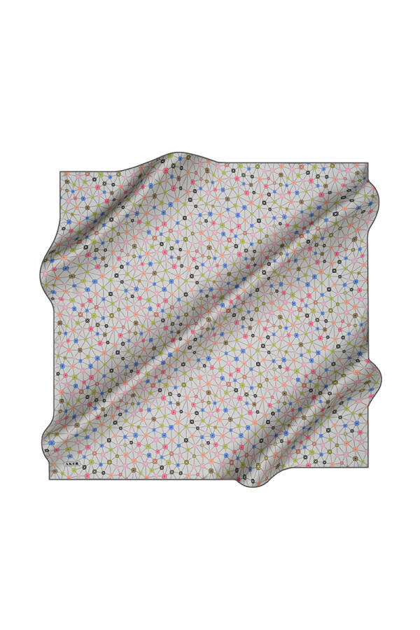 Renkli 90X90 İpek Tivil - 1