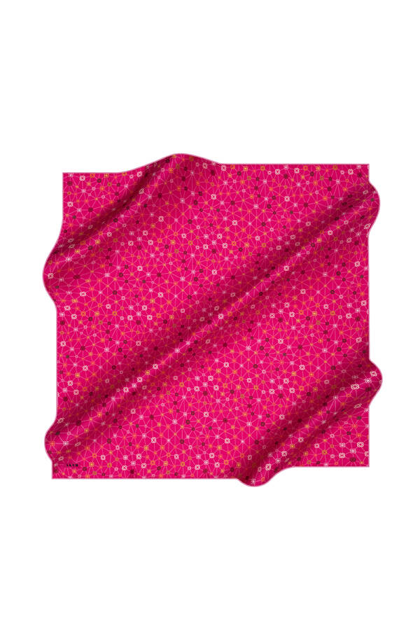 Renkli 90X90 İpek Tivil - Aker