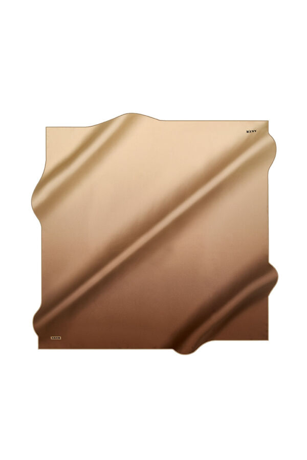 Bej 90X90 İpek Twill Eşarp - 1