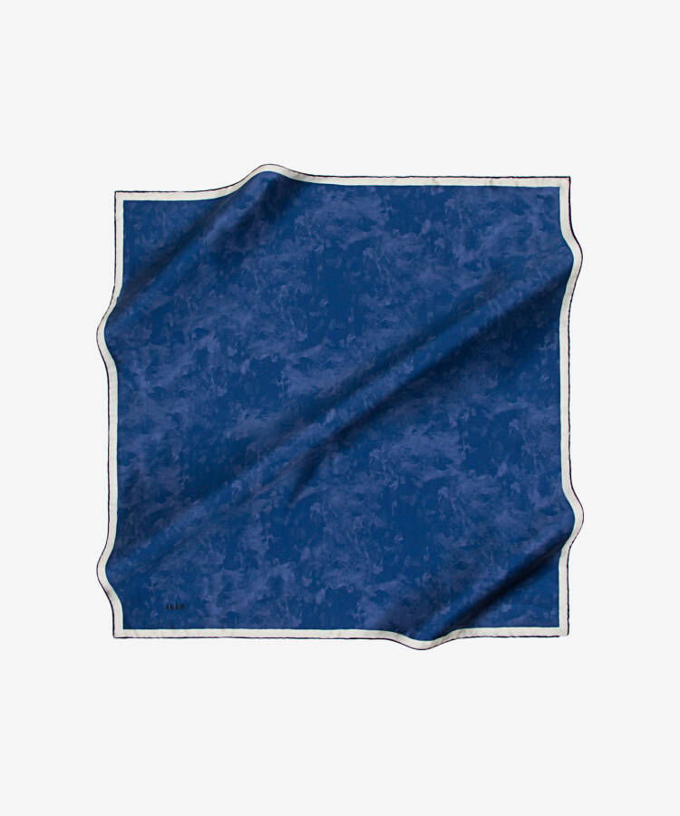 Renkli 90X90 Aker İpek Tivil Eşarp - 1