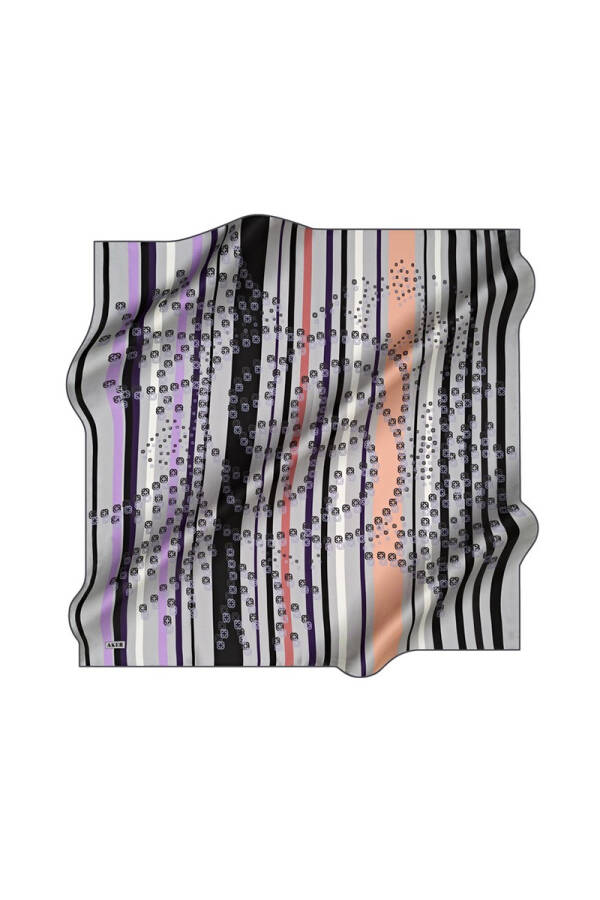 Geometrik Desenli 90X90 İpek Tivil - 1