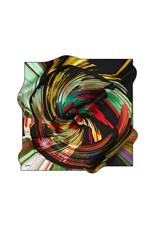 Renkli 90X90 İpek Tivil - 1