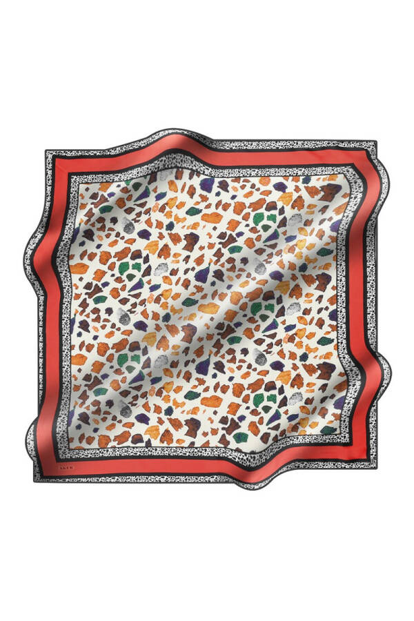 Geometrik Desenli 90X90 İpek Tivil - 1