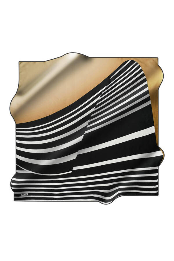 Geometrik Desenli 90X90 İpek Tivil - 1