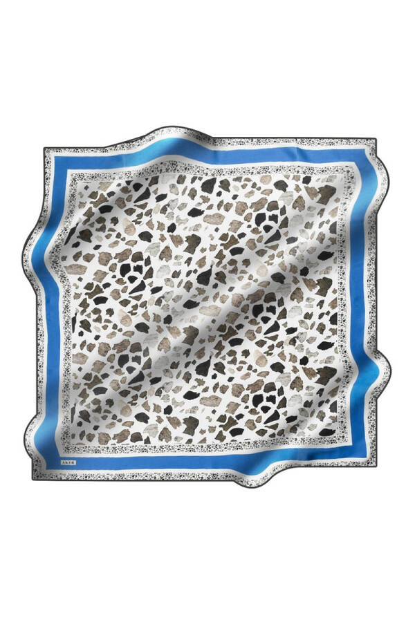 Geometrik Desenli 90X90 İpek Tivil - 1