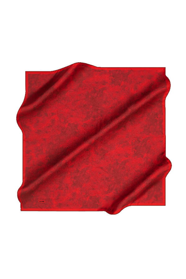 Fırça Desenli 90X90 Aker İpek Tivil Eşarp - 1