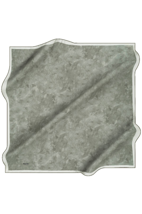 Fırça Desenli 90X90 İpek Twill Eşarp - 1