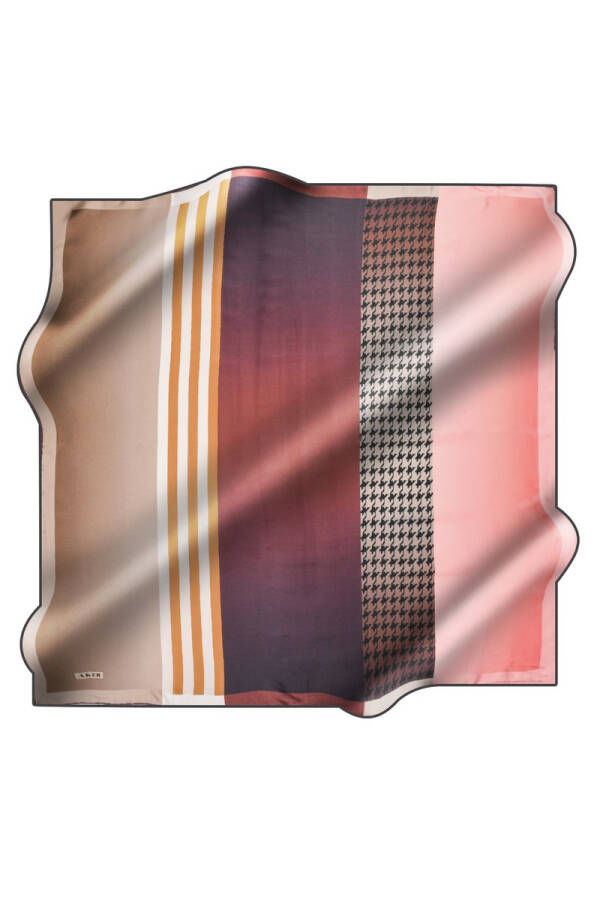 Geometrik Desenli 90X90 İpek Tivil - 1