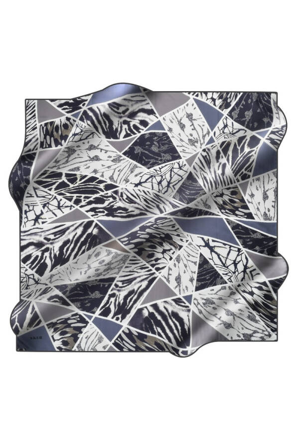 Geometrik Desenli 90X90 İpek Tivil - 1