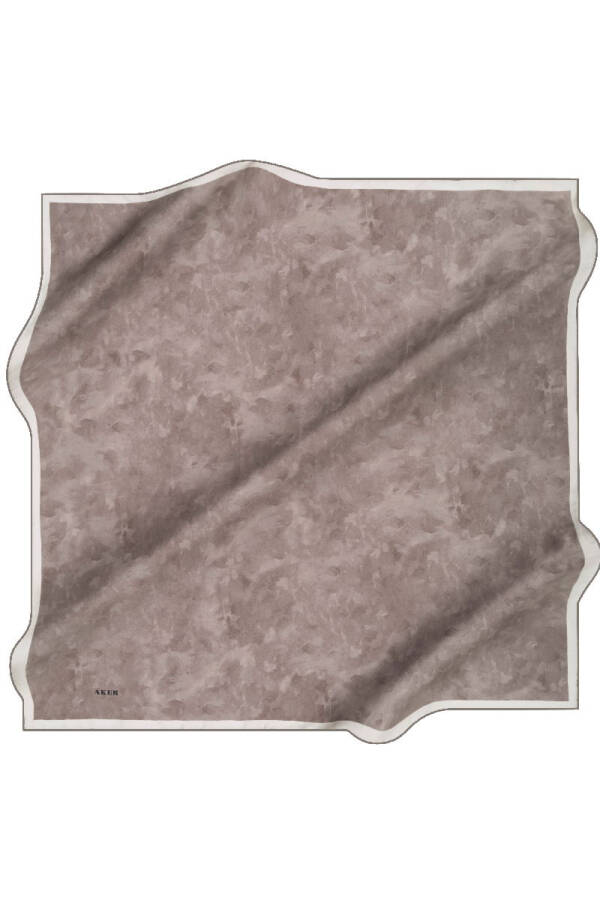 Fırça Desenli 90X90 İpek Twill Eşarp - Aker