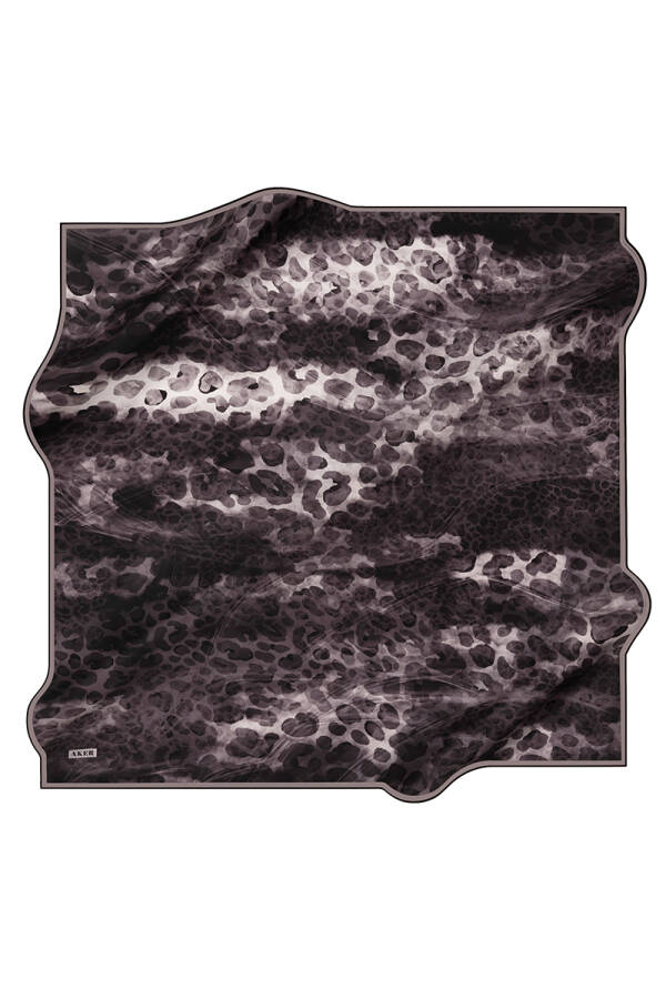 Fırça Desenli 90X90 Aker İpek Tivil Eşarp - 1