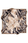 Zebra Desenli 90X90 Aker İpek Tivil Eşarp 