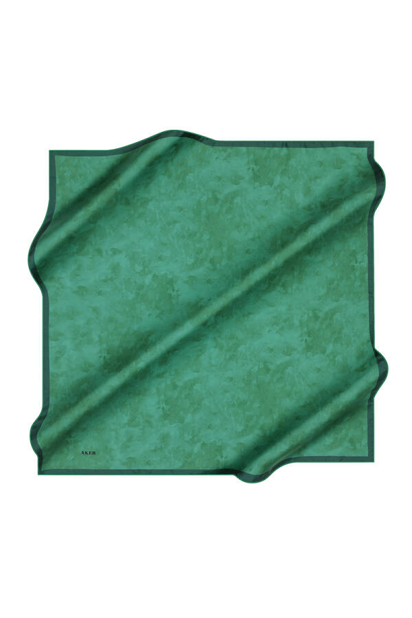 Fırça Desenli 90X90 İpek Twill Eşarp - Aker