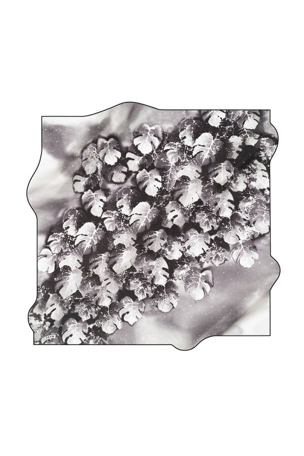 Çiçek Desenli 90X90 İpek Tivil - 1