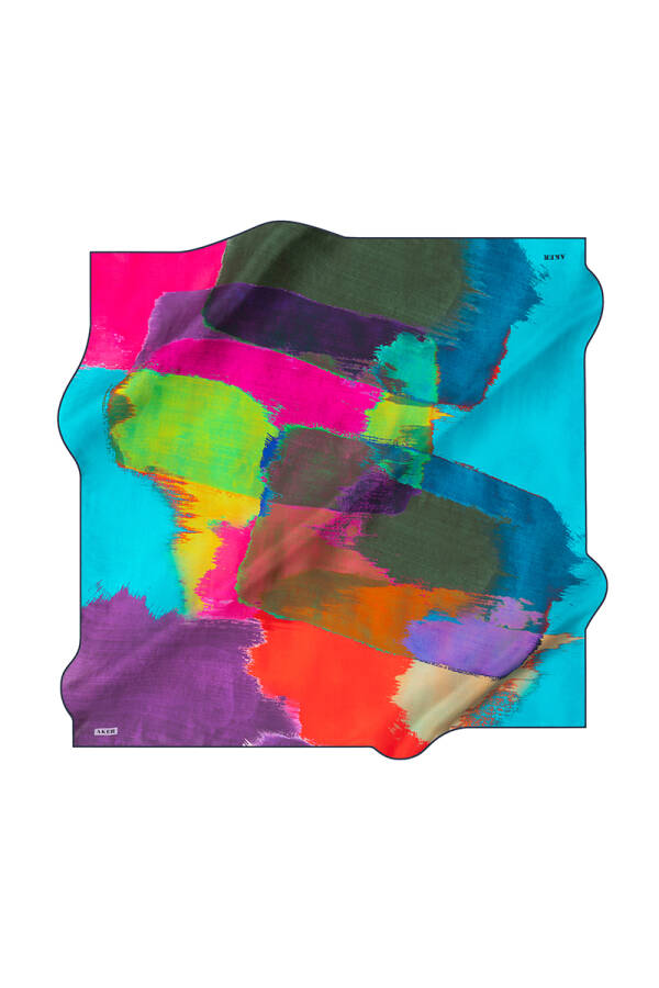 Fırça Desenli 90X90 İpek Tivil - Aker