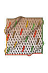 Geometrik Desenli 90X90 İpek Tivil Eşarp 