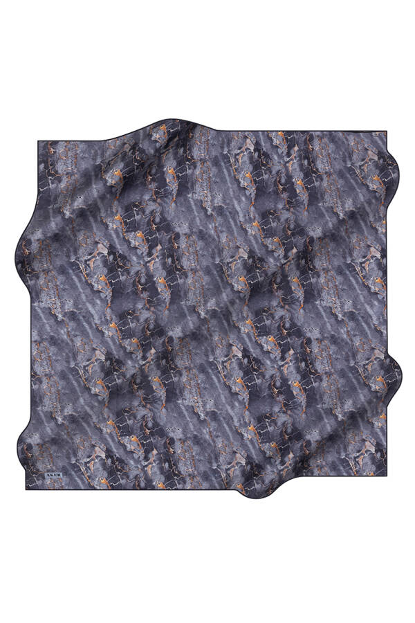 Renkli 90X90 İpek Tivil Eşarp - 1