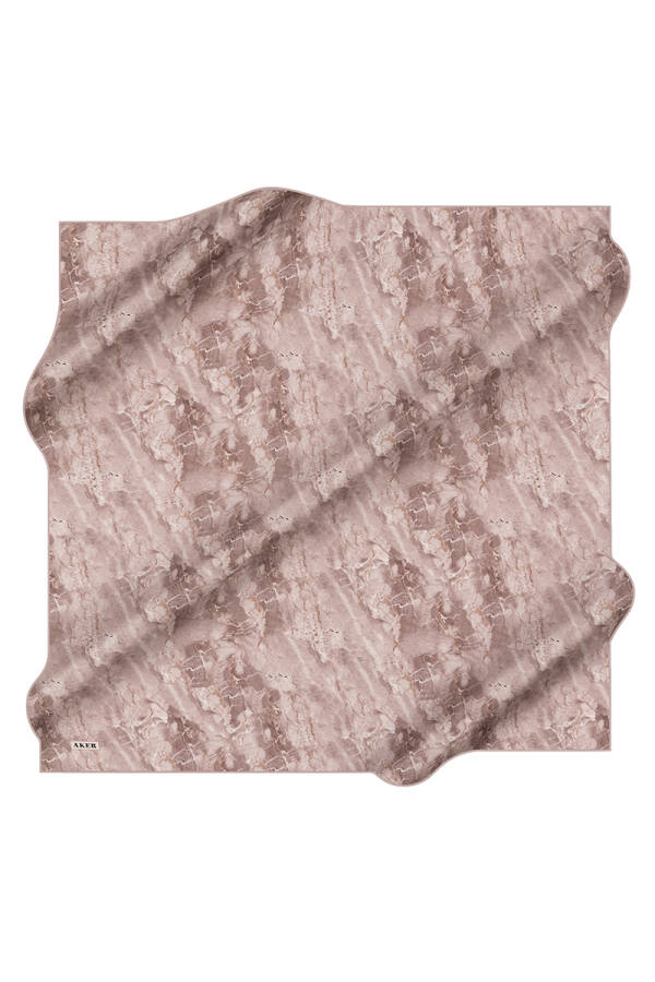 Renkli 90X90 İpek Tivil Eşarp - 1