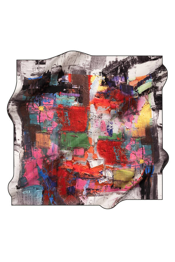 Fırça Desenli 90X90 İpek Tivil - 1