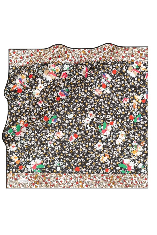 Renkli 90X90 İpek Twill Eşarp - Cacharel