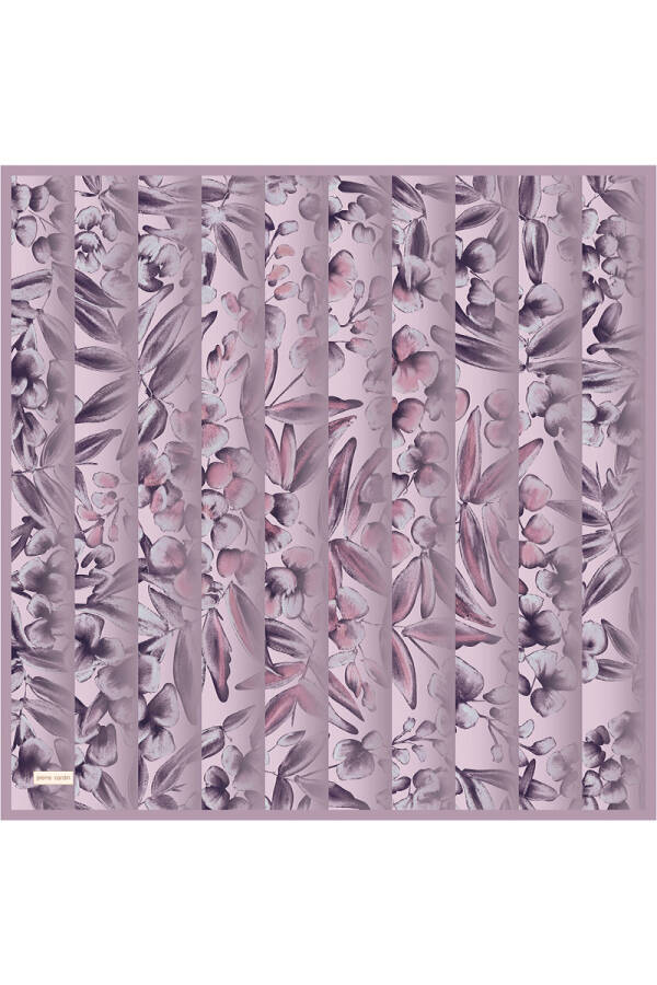 Renkli 90X90 İpek Krep Saten Eşarp - Pierre Cardin