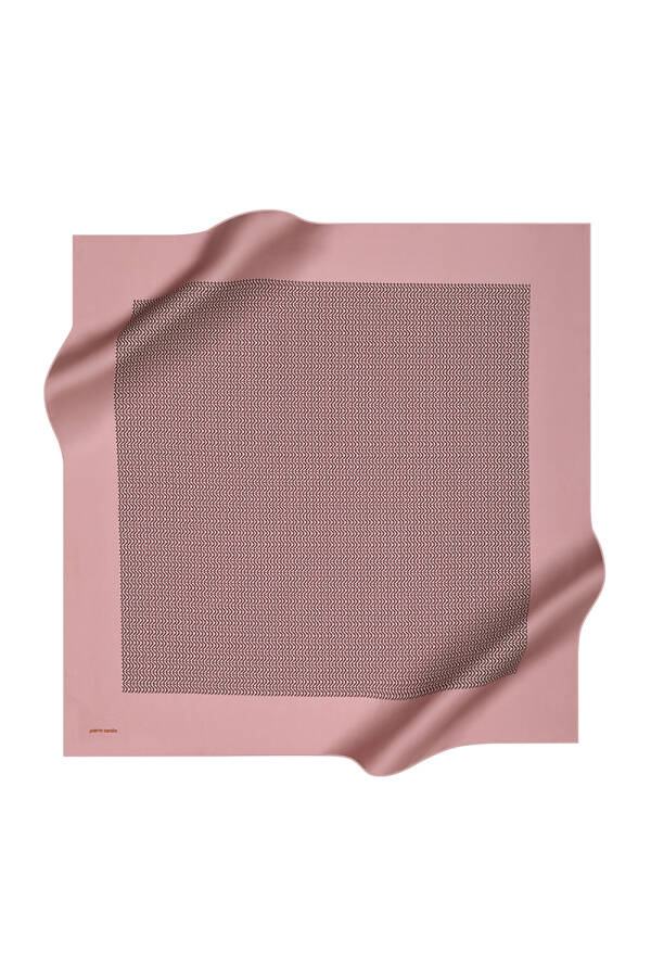 Geometrik Desenli 90X90 Pierre Cardin Krep Saten Eşarp - 1
