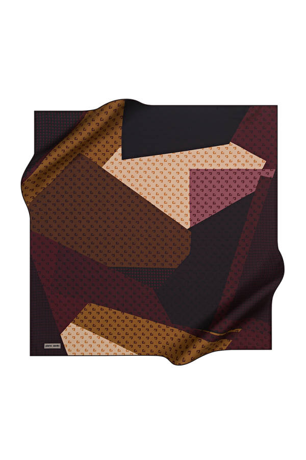 Geometrik Desenli 90X90 Pierre Cardin Polyester Tivil Eşarp - 1