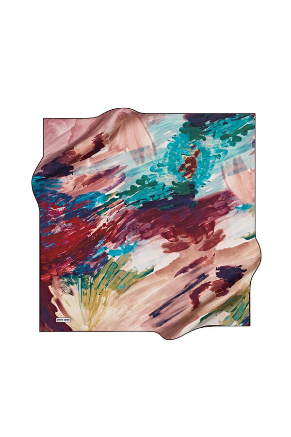 Fırça Desenli 90X90 Pierre Cardin Polyester Tivil Eşarp - 1
