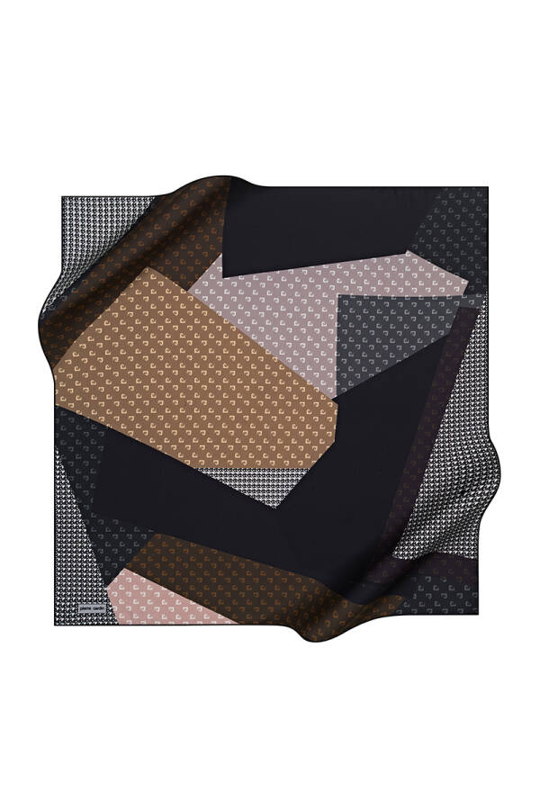 Renkli 90X90 Pierre Cardin Polyester Tivil Eşarp - 1