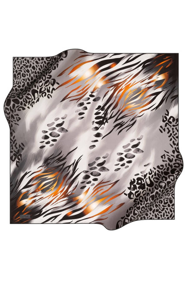 Geometrik Desenli 90X90 Pierre Cardin Polyester Tivil Eşarp - 1