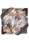 Geometrik Desenli 90X90 Polyester Twill Eşarp 