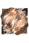 Geometrik Desenli 90X90 Polyester Twill Eşarp 