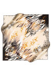 Geometrik Desenli 90X90 Polyester Twill Eşarp 