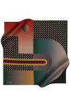 Kırmızı 90X90 Polyester Twill Eşarp 