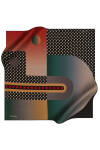 Geometrik Desenli 90X90 Pierre Cardin Polyester Tivil Eşarp 