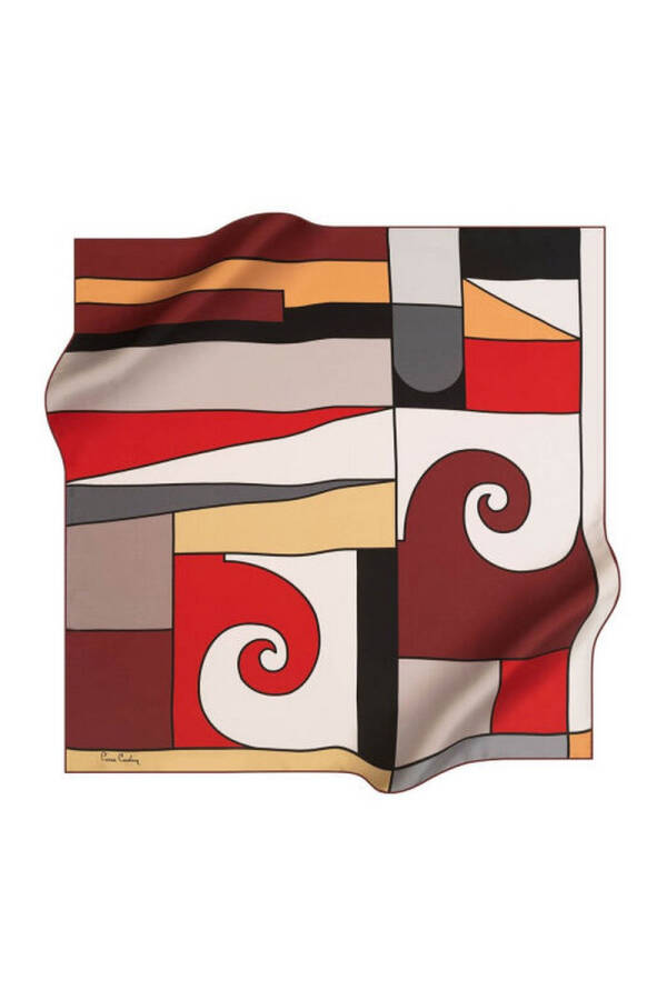 Geometrik Desenli 90X90 Polyester Twill Eşarp - Pierre Cardin