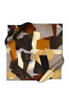 Geometrik Desenli 90X90 Polyester Twill Eşarp 