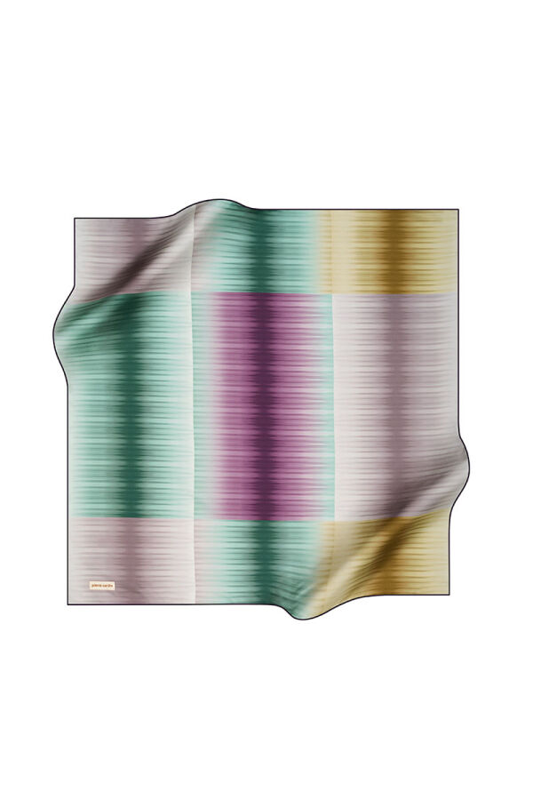 Gri 90X90 İpek Twill Eşarp - 1
