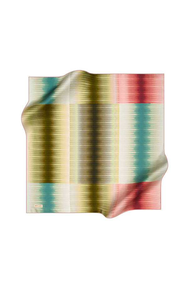 Renkli 90X90 Pierre Cardin Tivil Eşarp - Pierre Cardin