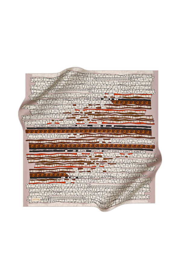 Geometrik Desenli 90X90 Pierre Cardin Tivil Eşarp - 1