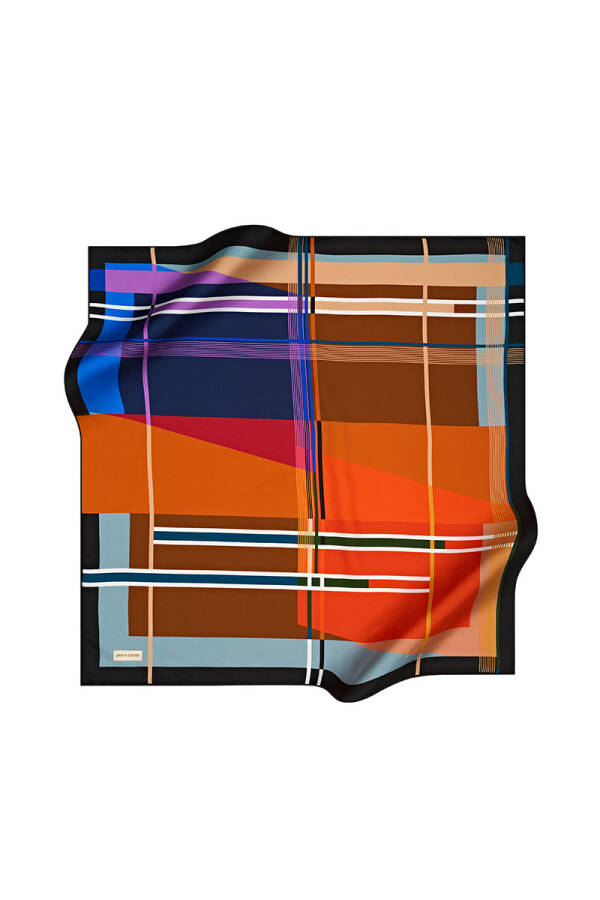 Geometrik Desenli 90X90 Pierre Cardin Tivil Eşarp - 1