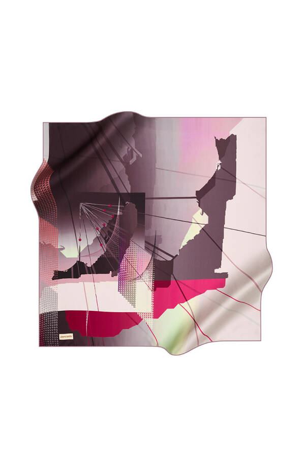 Renkli 90X90 Pierre Cardin Tivil Eşarp - 1