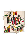 Geometrik Desenli 90X90 Pierre Cardin Tivil Eşarp 