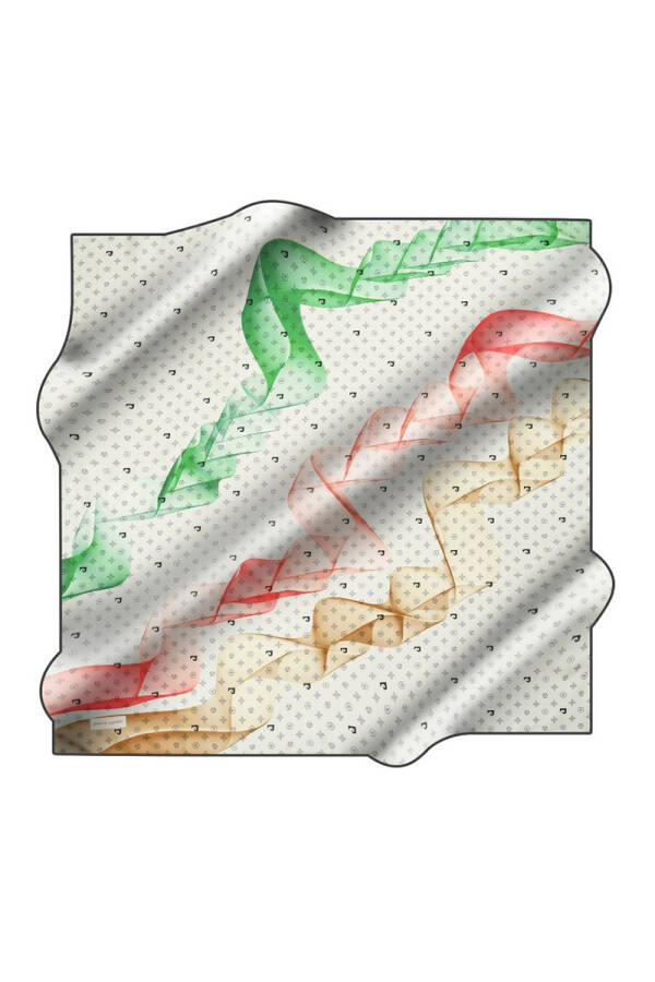 Geometrik Desenli 90X90 Pierre Cardin Tivil Eşarp - 1