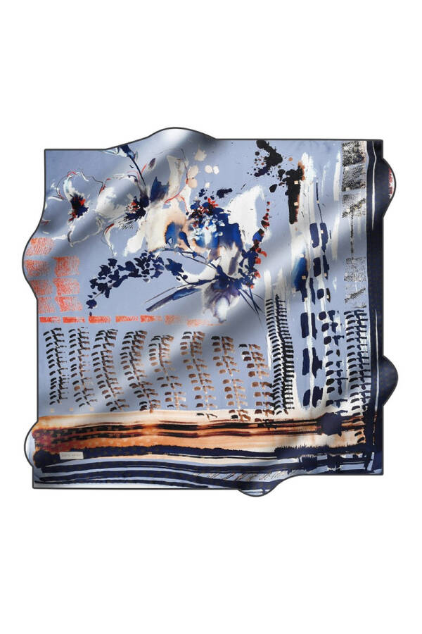 Çiçek Desenli 90X90 Pierre Cardin Tivil Eşarp - 1