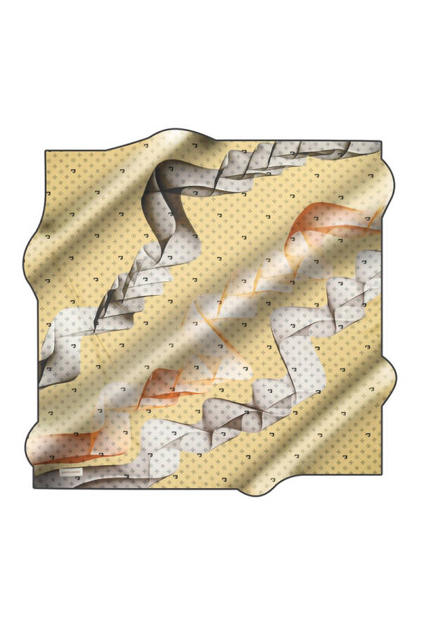 Renkli 90X90 Pierre Cardin Tivil Eşarp - 1