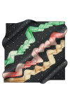 Geometrik Desenli 90X90 İpek Twill Eşarp 