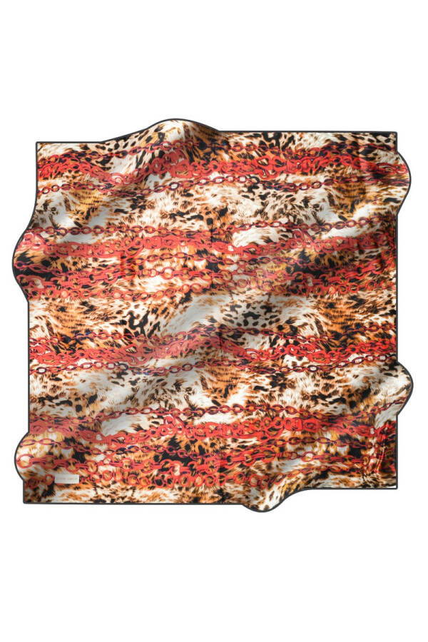 Zincir Desenli 90X90 Pierre Cardin Tivil Eşarp - 1